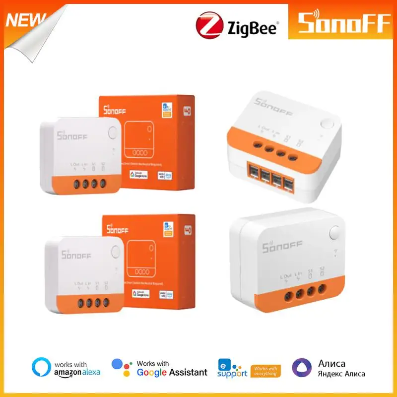 Умный переключатель Itead SONOFF ZBMINI-L2 / ZBMINI Zigbee DIY, не требуется нейтральный провод, 2-стороннее управление, Alice Alexa Google Home