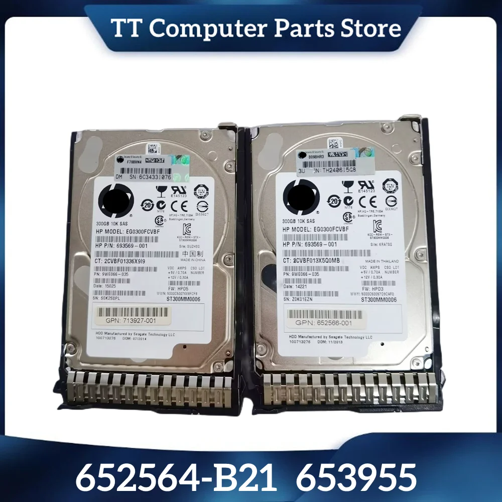 

TT для HP 652564-B21 653955 713963-001 300G 10K SAS 2,5 G8 GEN8, быстрая доставка