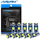 10 шт., светодиодные лампы T5 W3W W1.2W для салона автомобиля