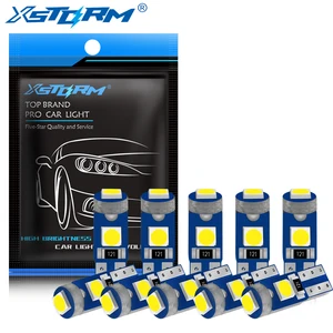 10 шт., светодиодные лампы T5 W3W W1.2W для салона автомобиля