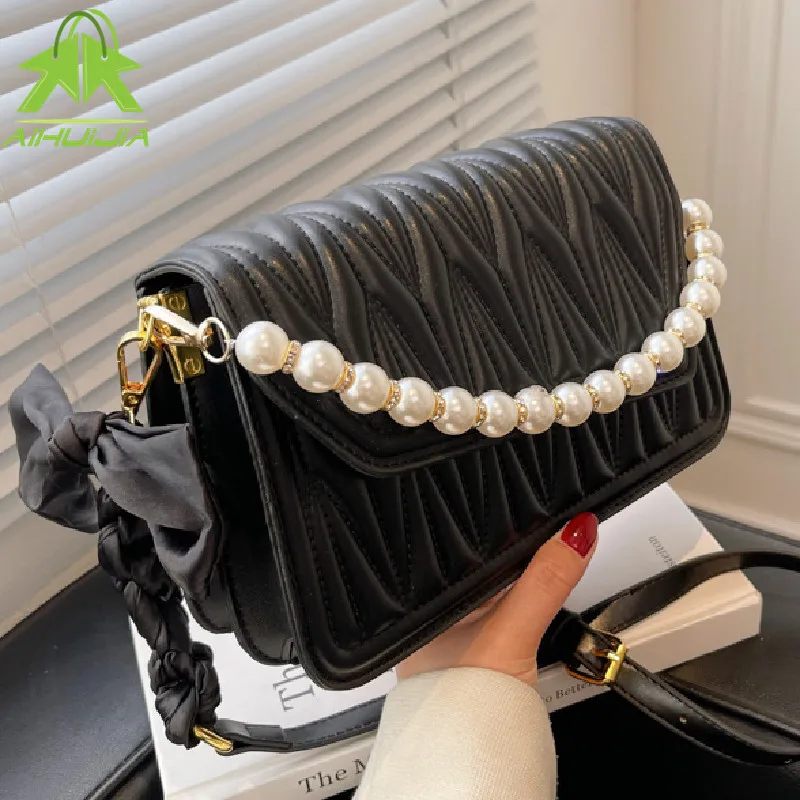 

Women's Shoulder Bag Pu Leather Lingge Pattern Women's Small Messenger Bag Brand Designer Simplicity Girl's Purse Handbag Sac