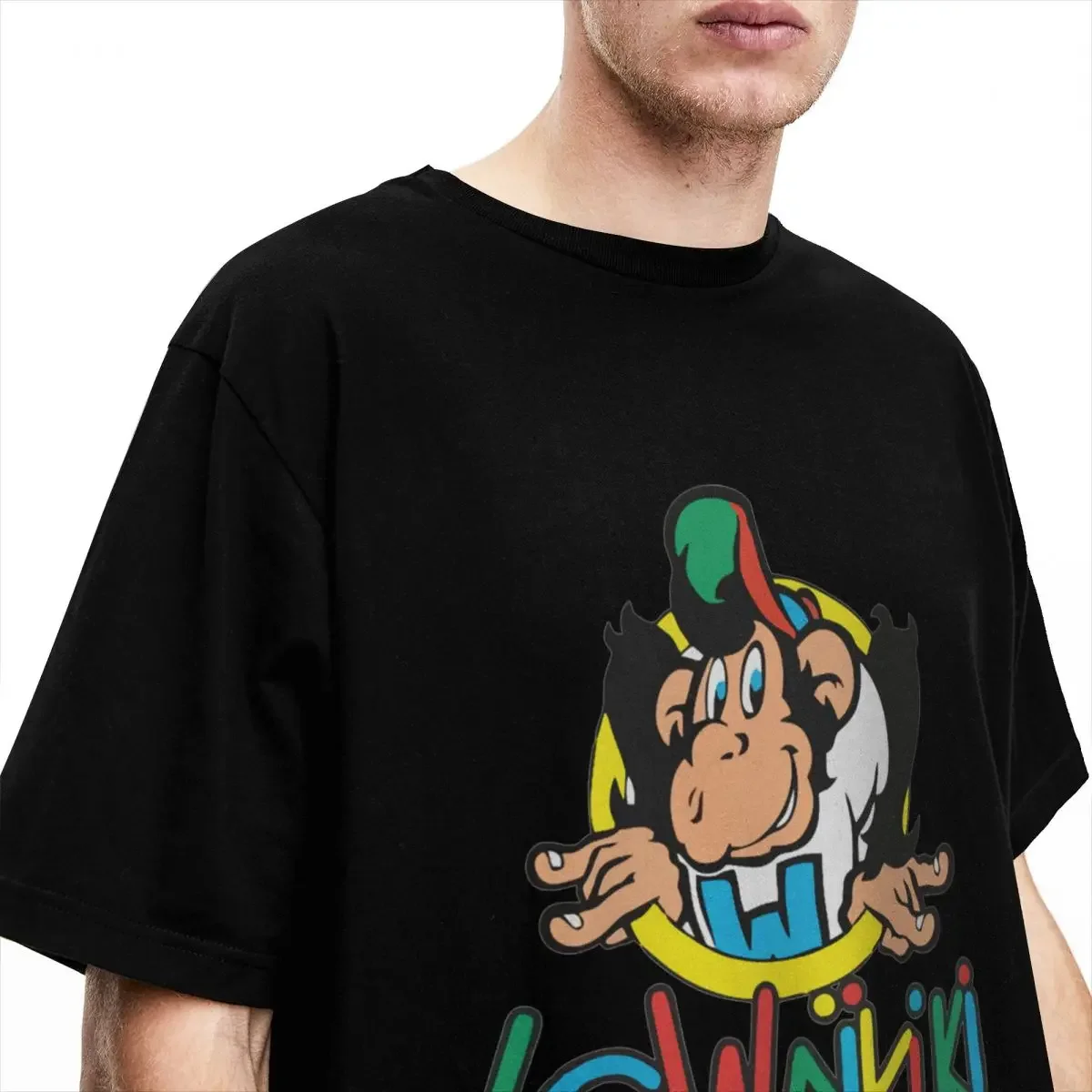 Lc Waikiki Singe Monkey Мультяшная футболка Merch Мужчины Женщины 100% хлопок Crazy Crew Neck Футболка