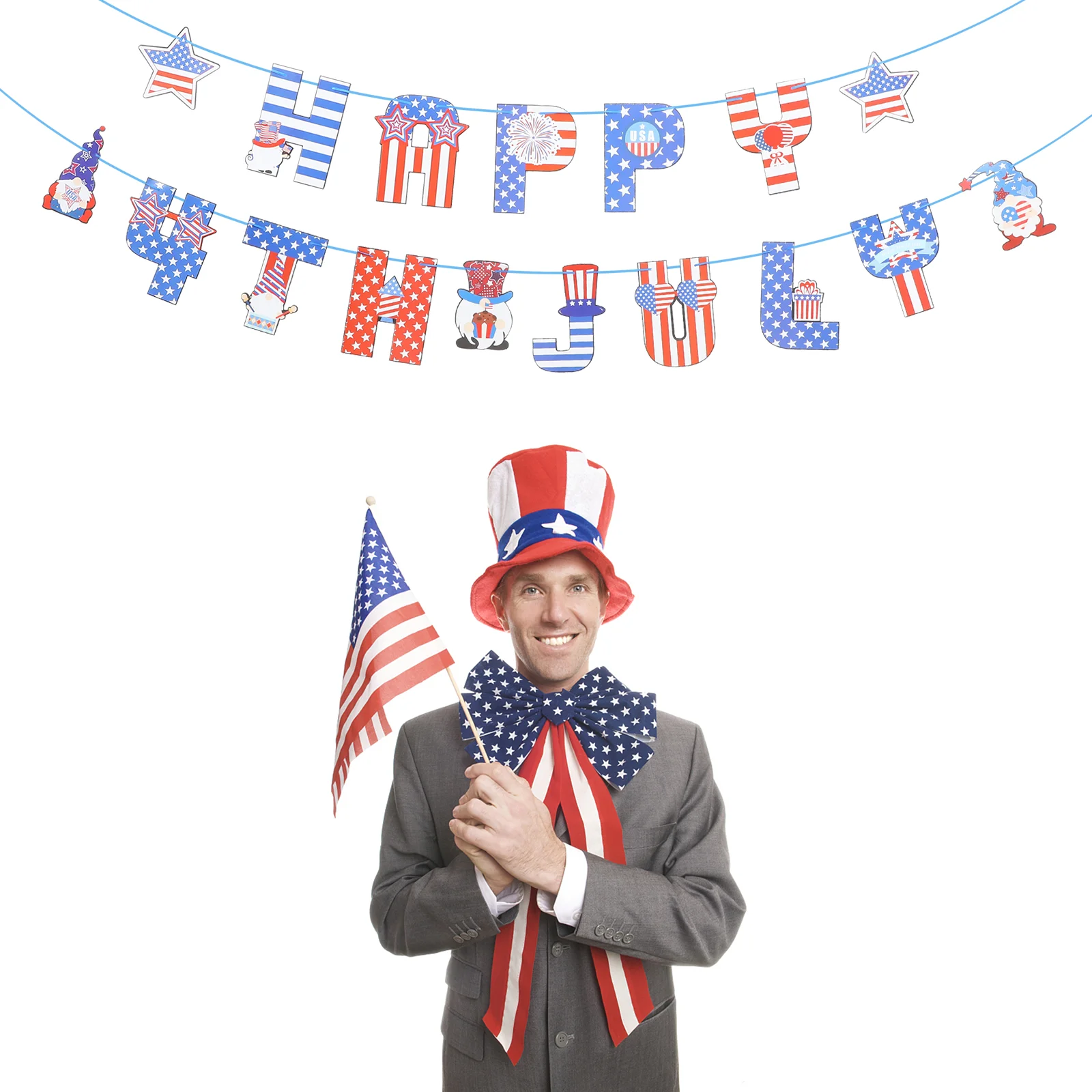 

1 Set Decorative 4th of July Banner 4th of July Patriotic Banner Independence Day Party Supplies