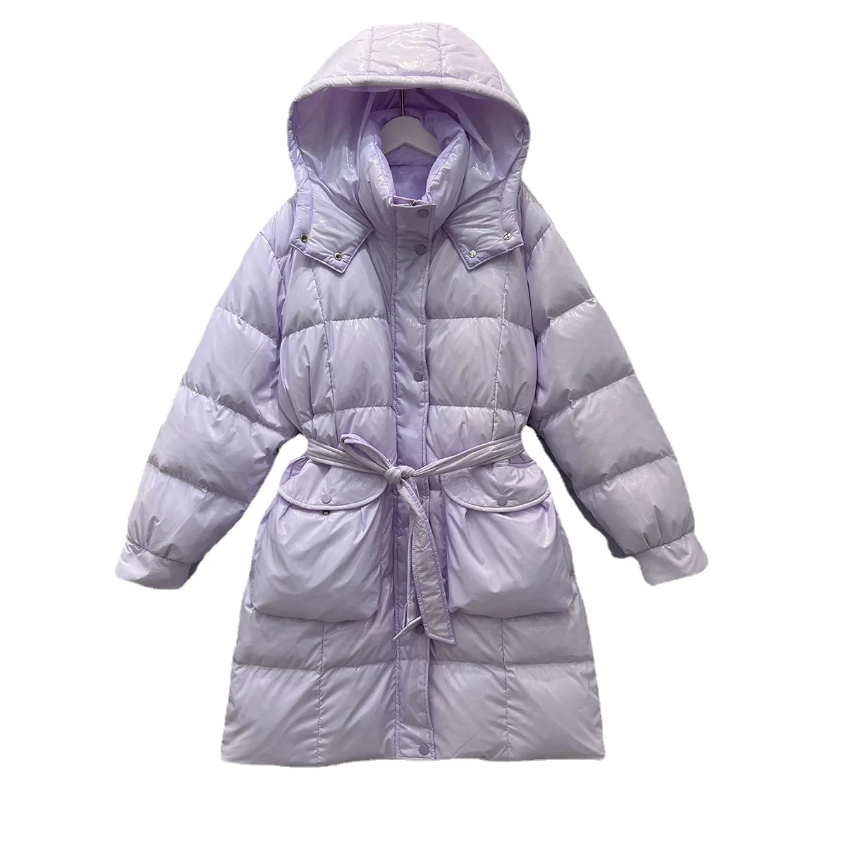 New Down Jacket Women's Korean Thickened Hooded Long Sleeve White Duck Down Coat куртка женская зимняя2022 женская куртка H381