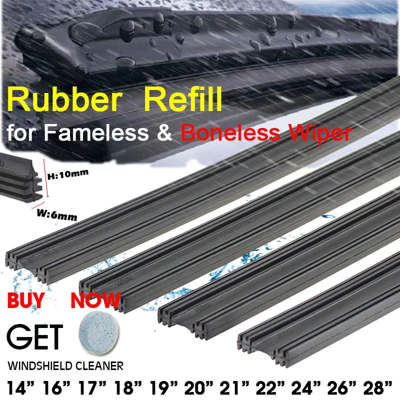 

Щетка стеклоочистителя автомобиля, 10 шт./лот, автомобильная вставка, резиновые полоски, щетки стеклоочистителей (наполнитель), 6 мм, мягкие, 16 "24" 26 "28", 650 мм, аксессуары