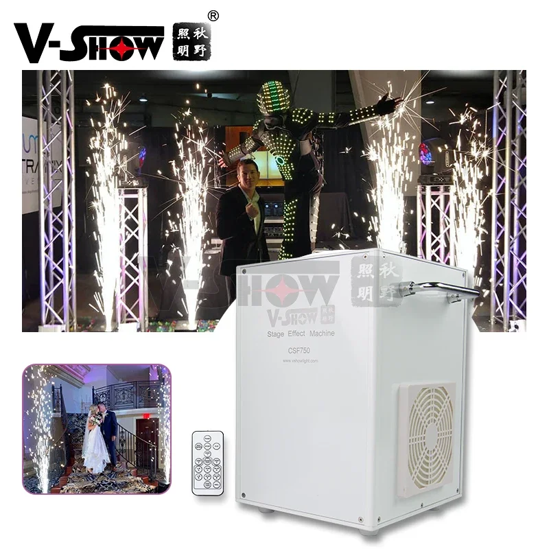 Фото Внутренний бездымный DMX-контроллер VSHOW CSF750 Cold Spark №1