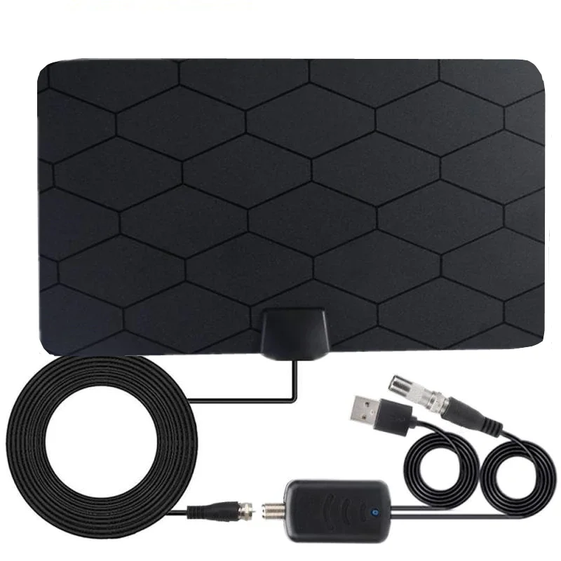 

HDTV Antenna TV Clear Satellite Dish Signal Receiver Aerial Indoor Digital 900 Miles Radius Amplifier DVB-T2 Isdb-tb