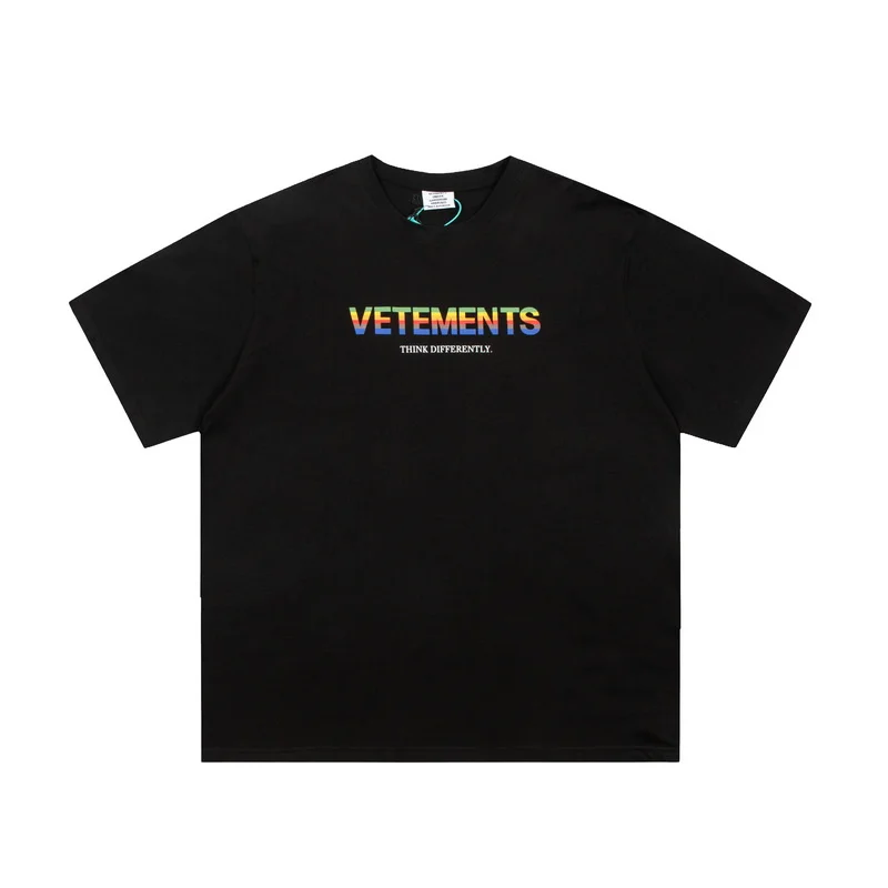 

Germany Flag Logo Vetements T-shirt Men Women 1:1 Best Quality Rainbow Color Vetements T shirt Oversize Tops Tee Short Sleeve