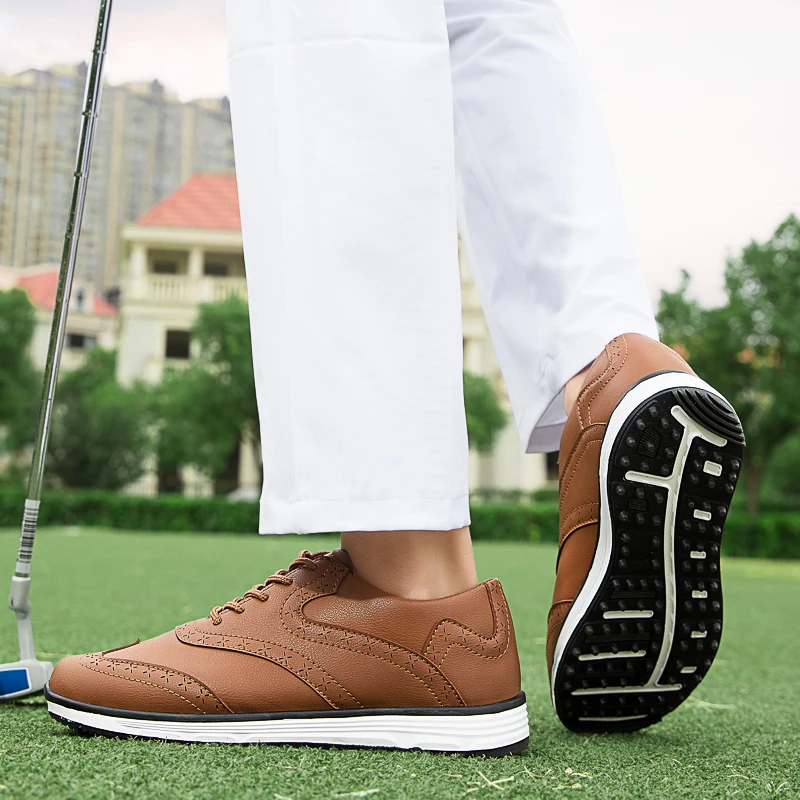 Professional Golf Shoes Men's Professional Fitness Golf Shoes Men's Luxury Leisure Walking Shoes Golf  Anti Slip Sports Shoes