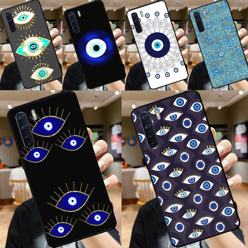 Evil Eye Case For OPPO Reno 2Z 2F 5Lite A52 A72 A94 A74 A54 A15 A5 A9 A31 A53 A53S A93 A83 Coque