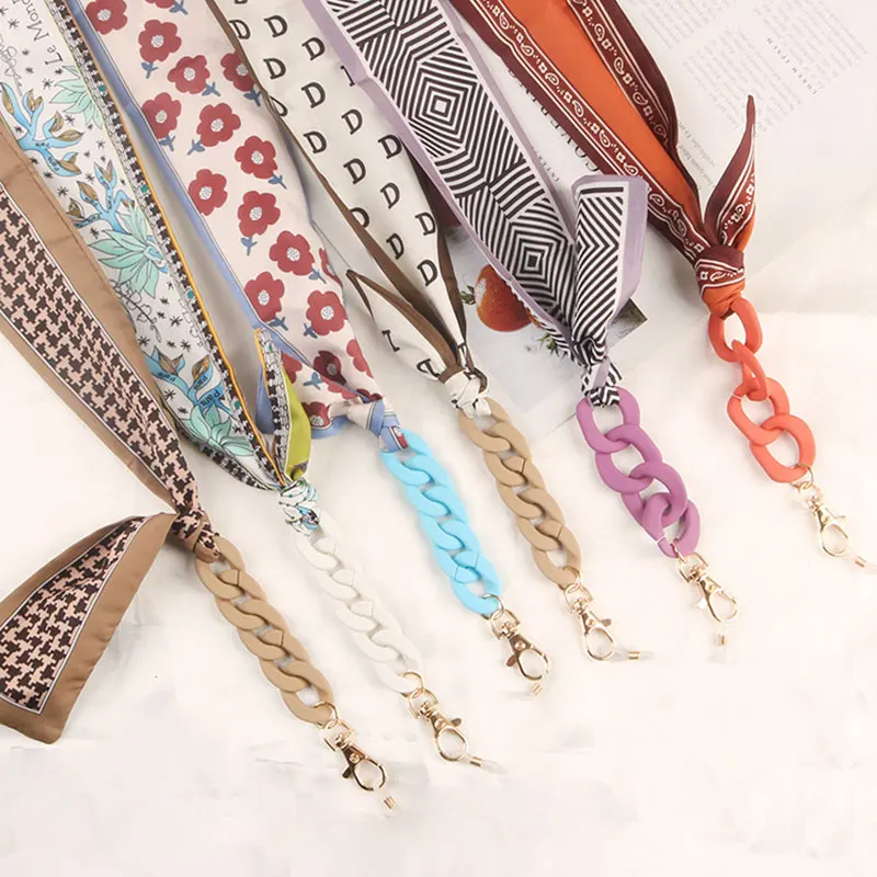 

Windproof Glasses Chain Nylon Rope Mask Chain Lanyard Printing Silk Glasses Chain Neck Strap Acrylic Glasses Rope Sale