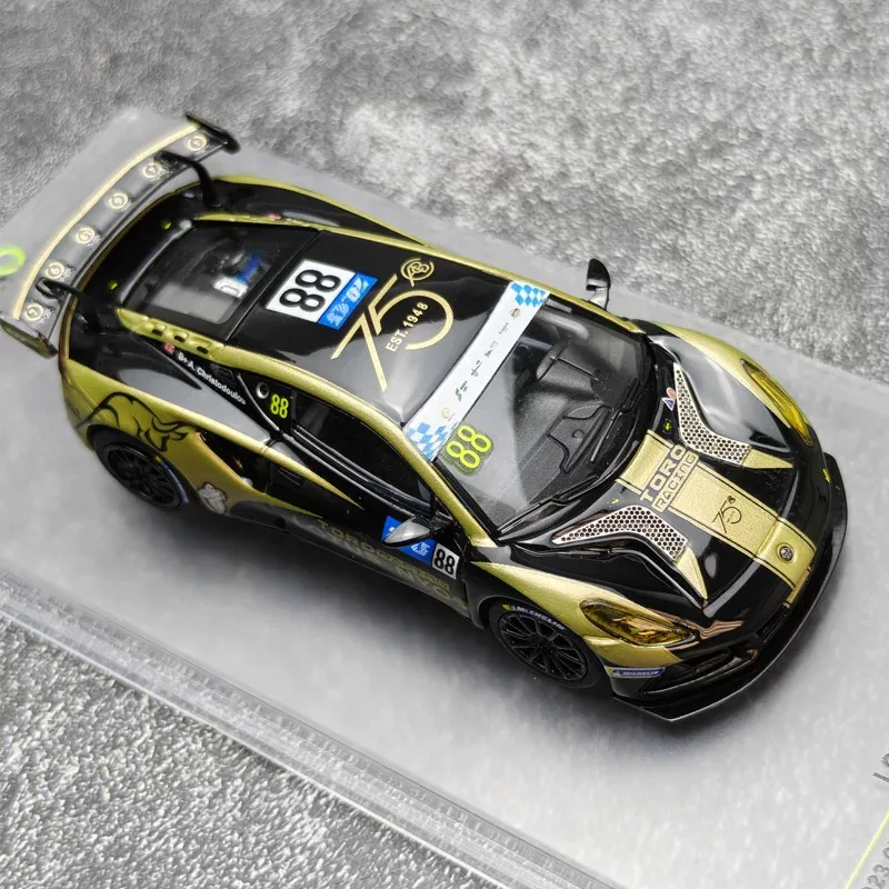 Фото Модель гоночного автомобиля KILO 1:64 Lotus Emira GT4 LKL 2023 Macau из сплава, коллекционная игрушка для мальчиков №5