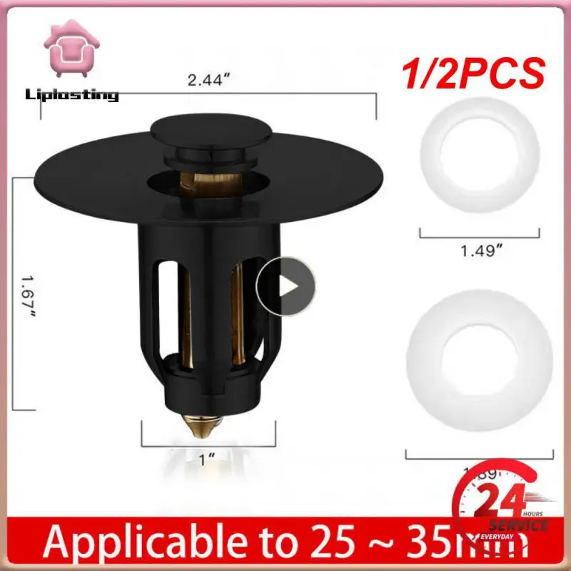 

1/2PCS Universal Brass Bathroom Sink Stopper Core Push Type Basin -Up Drain Filter Bathtub Converter Sink Drain