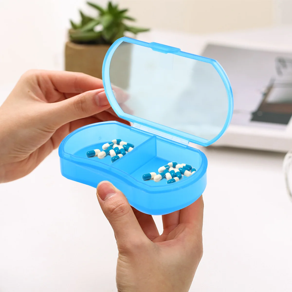 

4 Pcs Small Box Mini Plastic Containers Case Organizer Medicine Travel