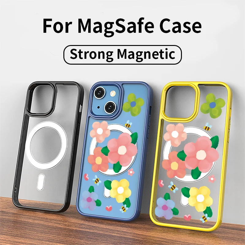 

Luxury Magnetic For Magsafe Phone Case for iPhone 14 13 12 11 Pro Max Wireless Charging Cover For iPhone13 12Pro Max Magnet Case
