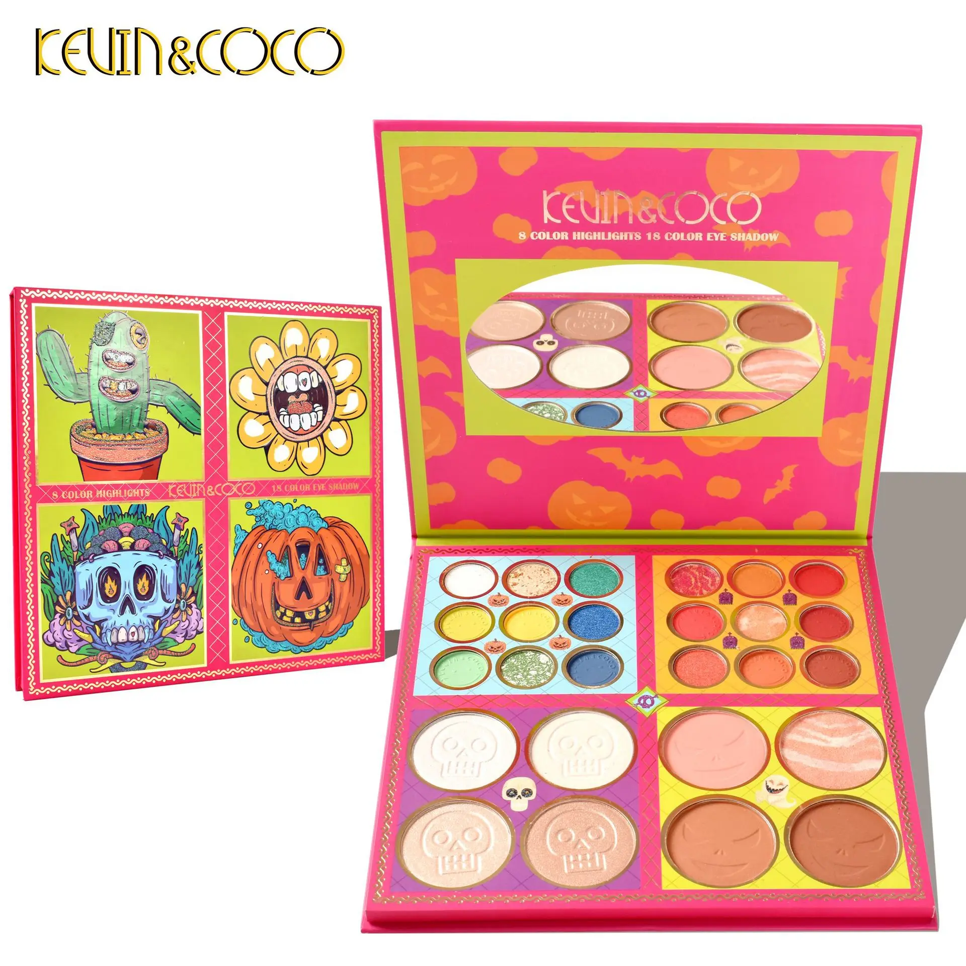 

KEVIN COCO 26 Colors halloween Eye Shadow Palette Glitter Matte Eyeshadows Pallet Sequins Shimmer Highlighter Female Cute Makeup