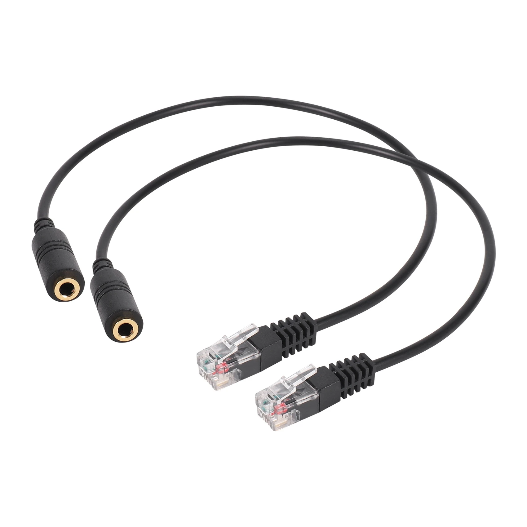 

2 шт. 3,5 мм Стерео Аудио гарнитура разъем-папа RJ9 адаптер конвертер кабель Шнур