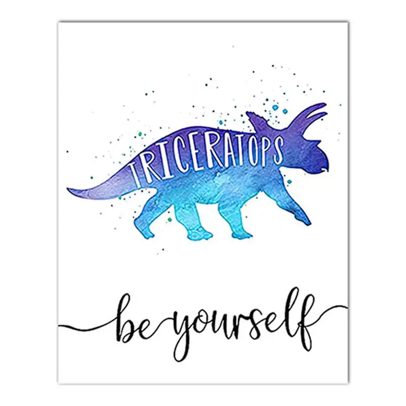 

Dinosaur Poster Dino Wall Art Posters Prints Inspirational Quotes Motivational Words 8 X 10 Inch Room Decorations For Nursery
