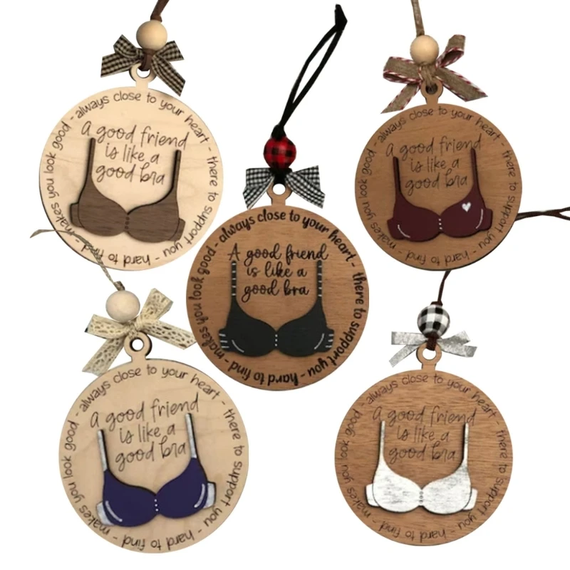 

Unique Wooden Bra Shape Christmas Tree Decoration Hanging Ornament DropShip