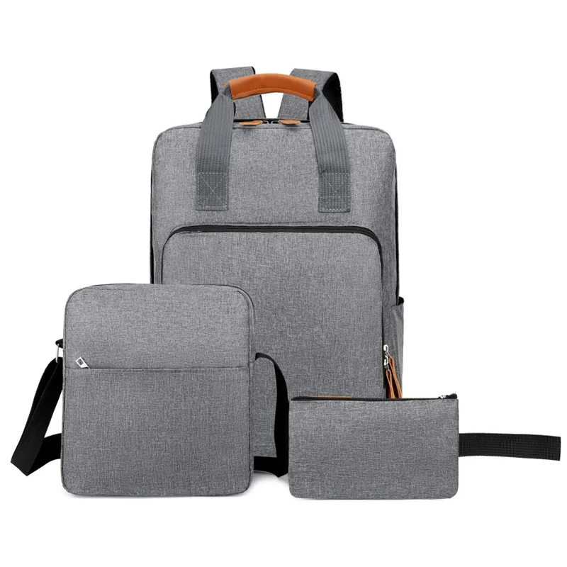 

Men's 3-Sets Trendy Laptop Casual Business Backpacks Teenager Schoolbags Travel Sports Outdoor School Bags Pack For Male Female