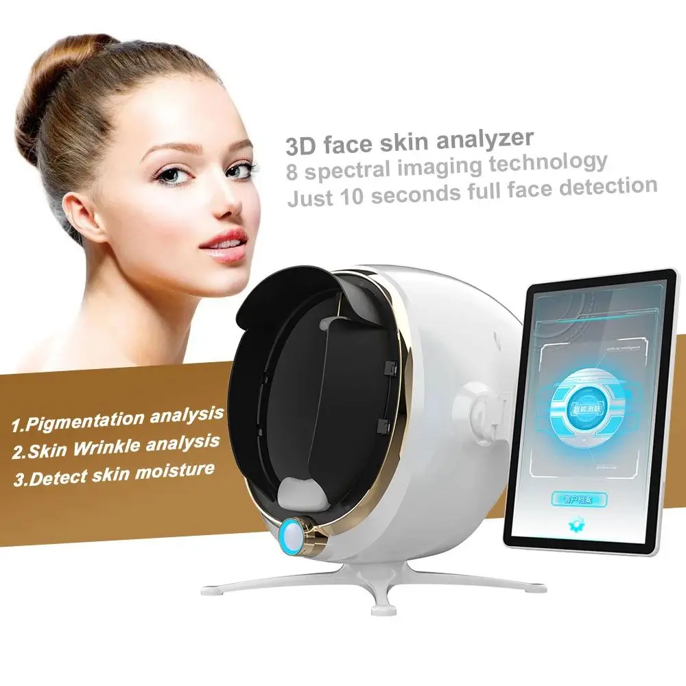 Skin Analyzer Machine AI Facial Recognition 3D Digital Skin Scanner Facial Diagnosis Detector Skin Analysis Salon Beauty Machine