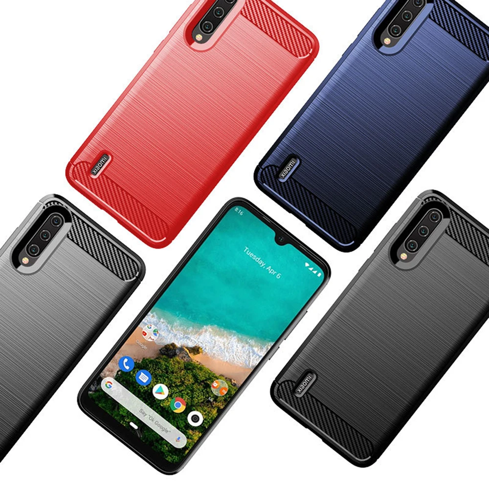 

Antiskid Cover Anti-fall Case Cover Ushed Carbon Fiber Pattern Shockproof Shell Mobile Phone Peripheral Mobile Shell