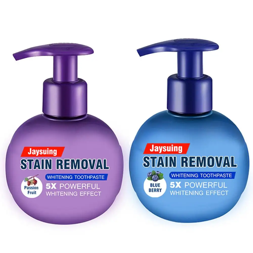 

220g Whitening Toothpaste Baking Soda Refreshing Press Type Fruit Toothpaste Intensive Stain Removal Whitening Toothpaste