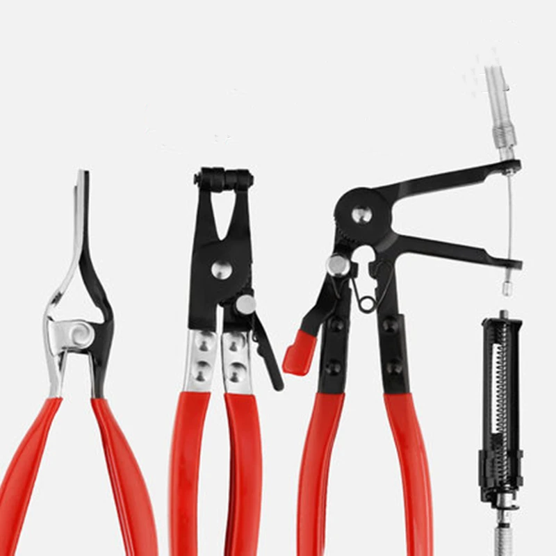 

3Pcs Auto Repairs Straight Nose Hose Clamp Pliers Hand Tools Cable Type Flexible Wire Long Reach Hose Clip Pliers Hand Tools Set