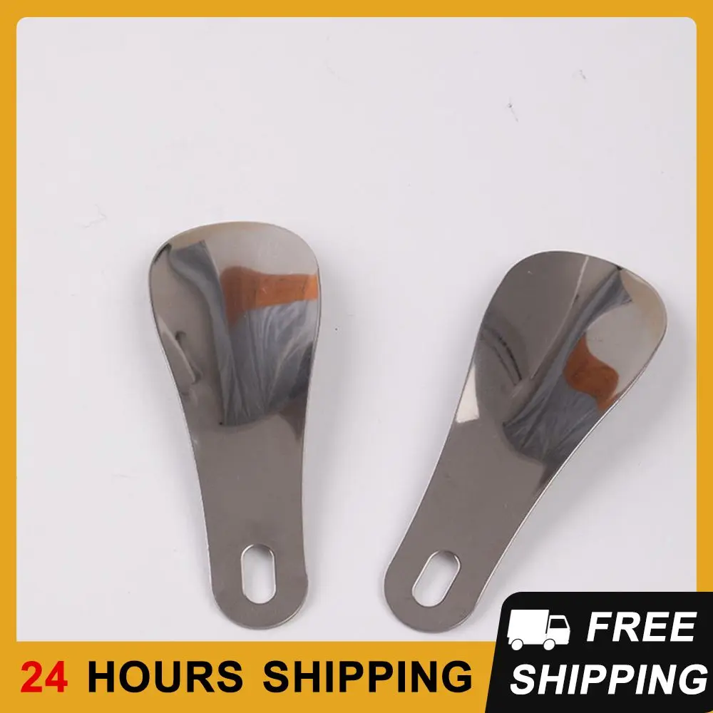 Professional Stainless Steel Shoe Horn Durable Plastic Spoon Shape Lazy Shoe Helper Flexible Shoe Lifter