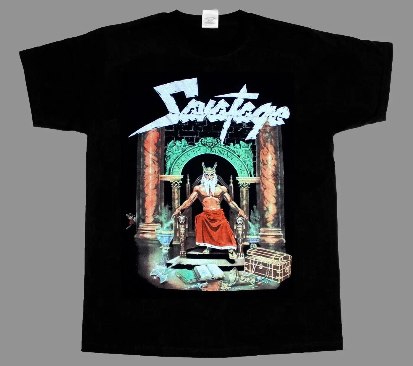 

SAVATAGE HALL OF THE MOUNTAIN KING 1987 NEW BLACK T-SHIRT