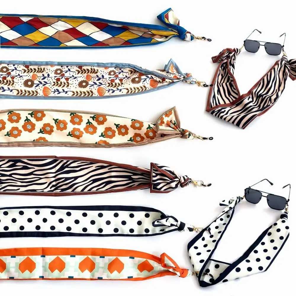 

Windproof Glasses Chain New Nylon Rope Lanyard Holder Silk Scarf Non-slip Printing Mask Chain Men