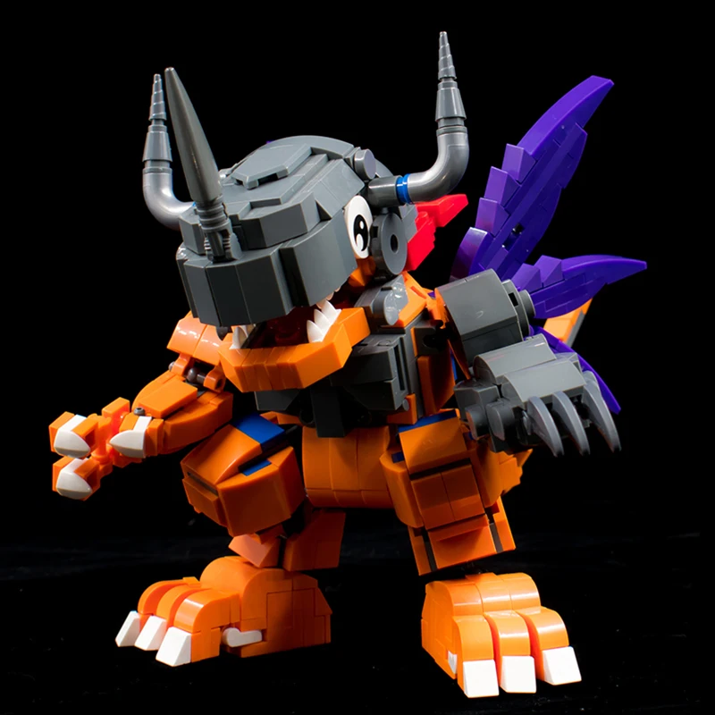

Action Anime Figure Building Blocks Kids Toys Digimon Metal Greymon Model Dolls Assemble Blocks Toys For Children Bricks Set