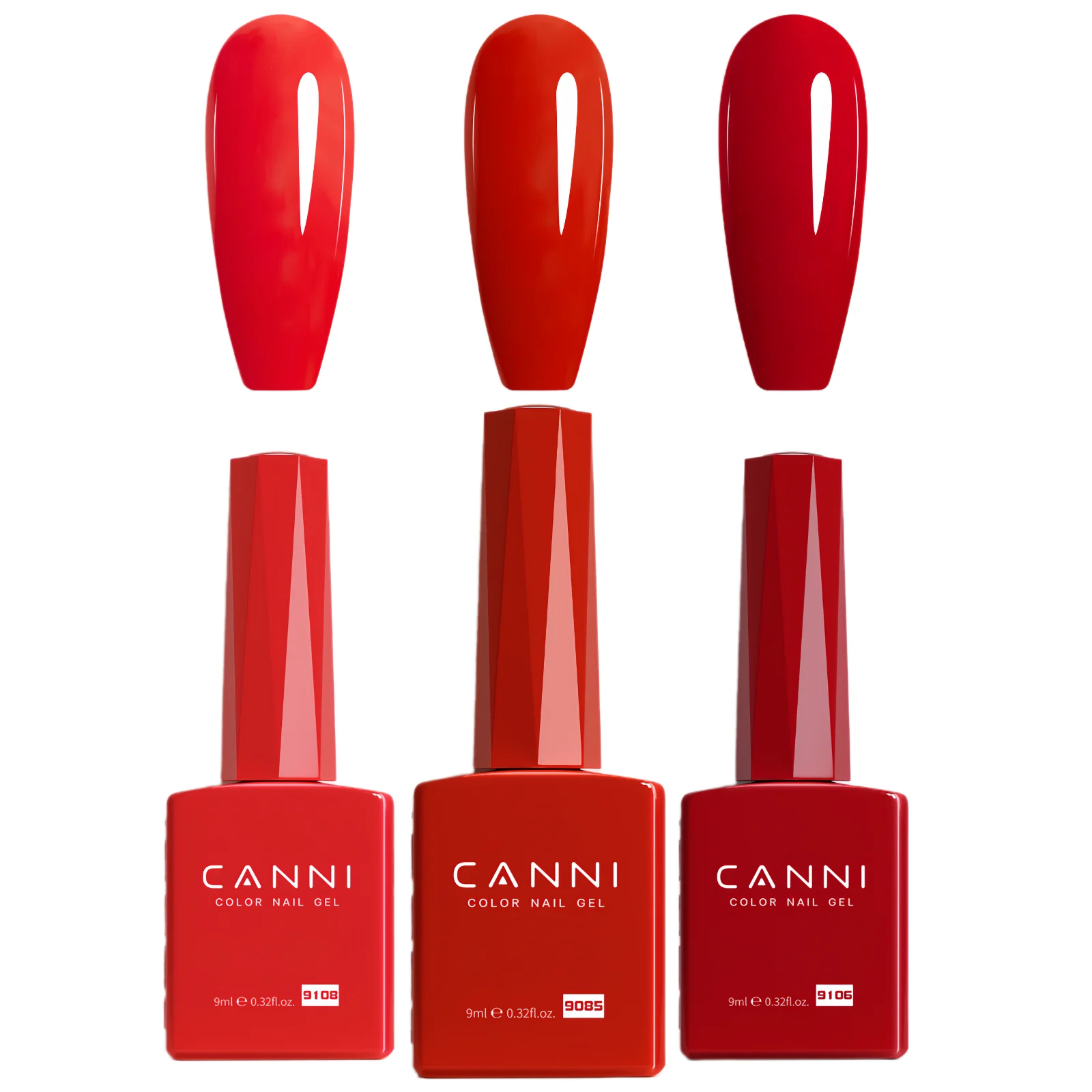 Набор гель-лаков CANNI 3*9 мл, без TPO и HEMA, ультрагладкий, с круглой кисточкой, полуперманентный, УФLED, для снятия замачиванием (art.: 3920dc3dbf58d) - 3920dc3dbf58d
