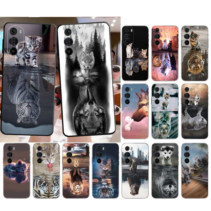 

Cat Dog Wolf Tiger Phone Case for Moto E22i E32 E32S E13 E40 E30 E20 Edge X30 20 Lite 20Pro 30 Neo Ultra Fusion E7Power E7Plus