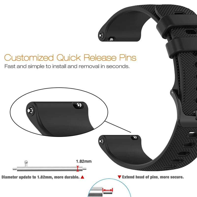 20mm Silicone Strap For Samsung Galaxy Watch 4 40mm 44mm Classic 42mm / 46mm Smartwatch Replacement Quick Bracelet Accessories
