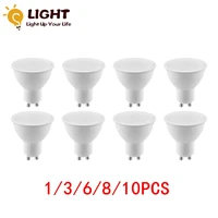 1 10pcs led spotlight gu10 warm cold day light ac220v 3w 5w 6w 7w 8w 120%c2%b0 led light lamp for home decoration ce emc lvd rohs