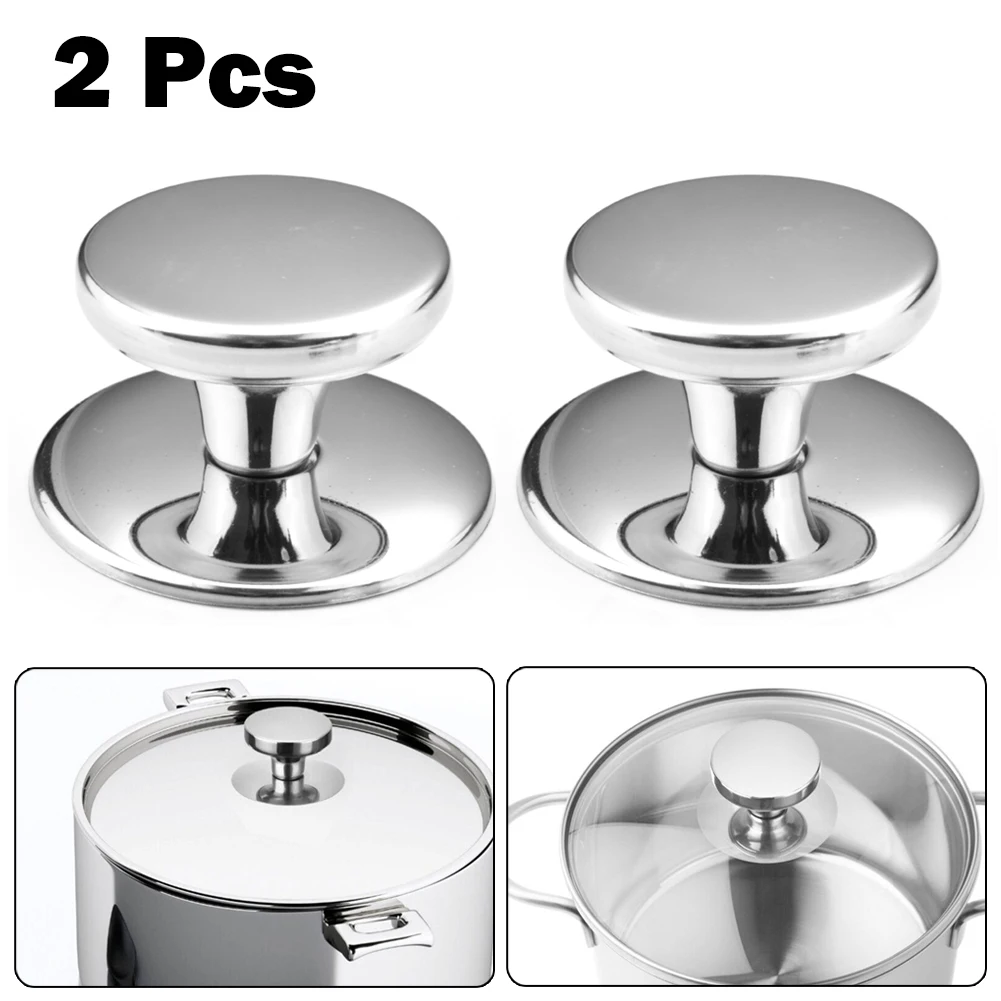 

Household Hardware Pot Pan Lid Fasten The Suction Cup Heat Insulation Lock The Vacuum Silver Stainless Steel Home