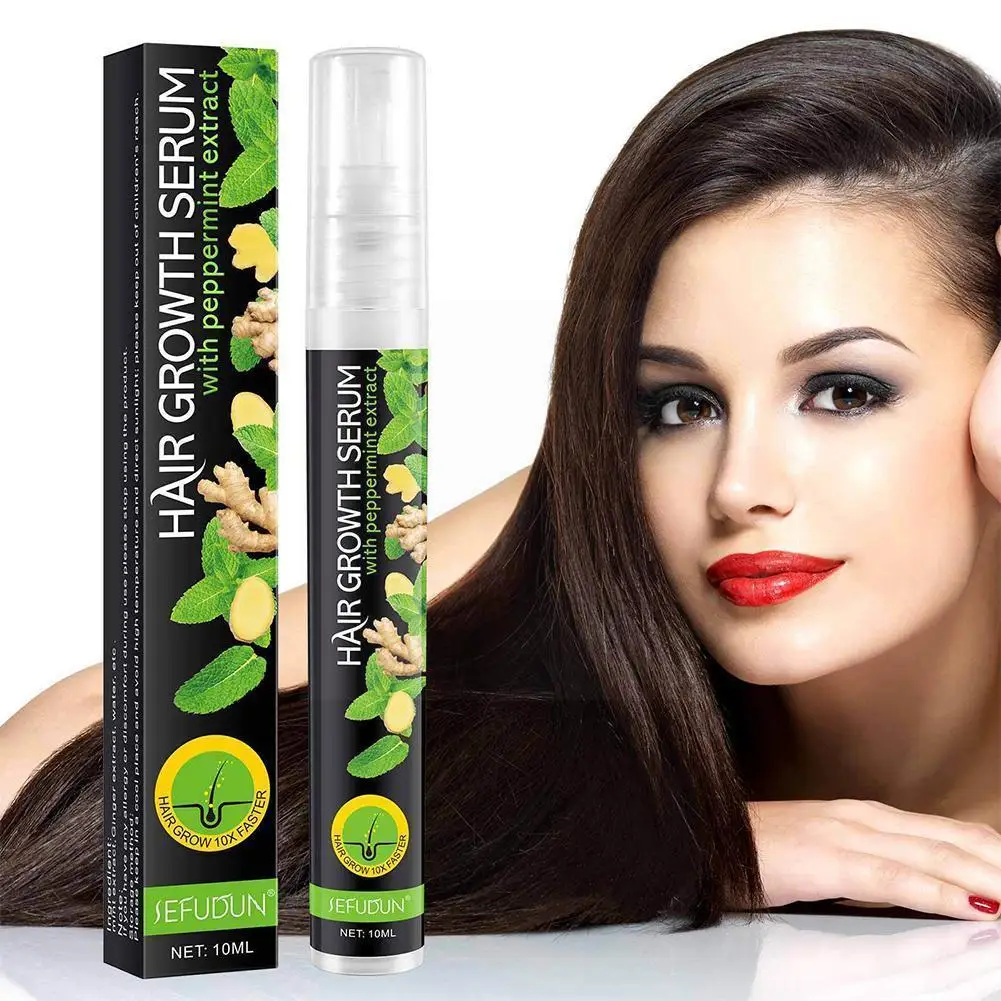 

10ml Mint Ginger Hair Growth Spray Nourishing Thick Anti-Hair Spray Hair Loss Herbal I7Z6