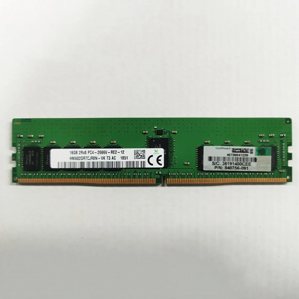 Серверная память для HP G9 GEN10 840756-091 16 Гб DDR4 2666 2RX8 PC4-2666V REG ECC RAM