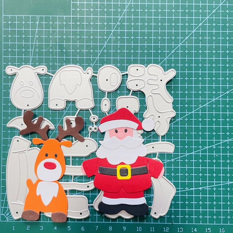 Рождественский Санта-Олень Хохо штамп для скрапбукинга металлические штампы
