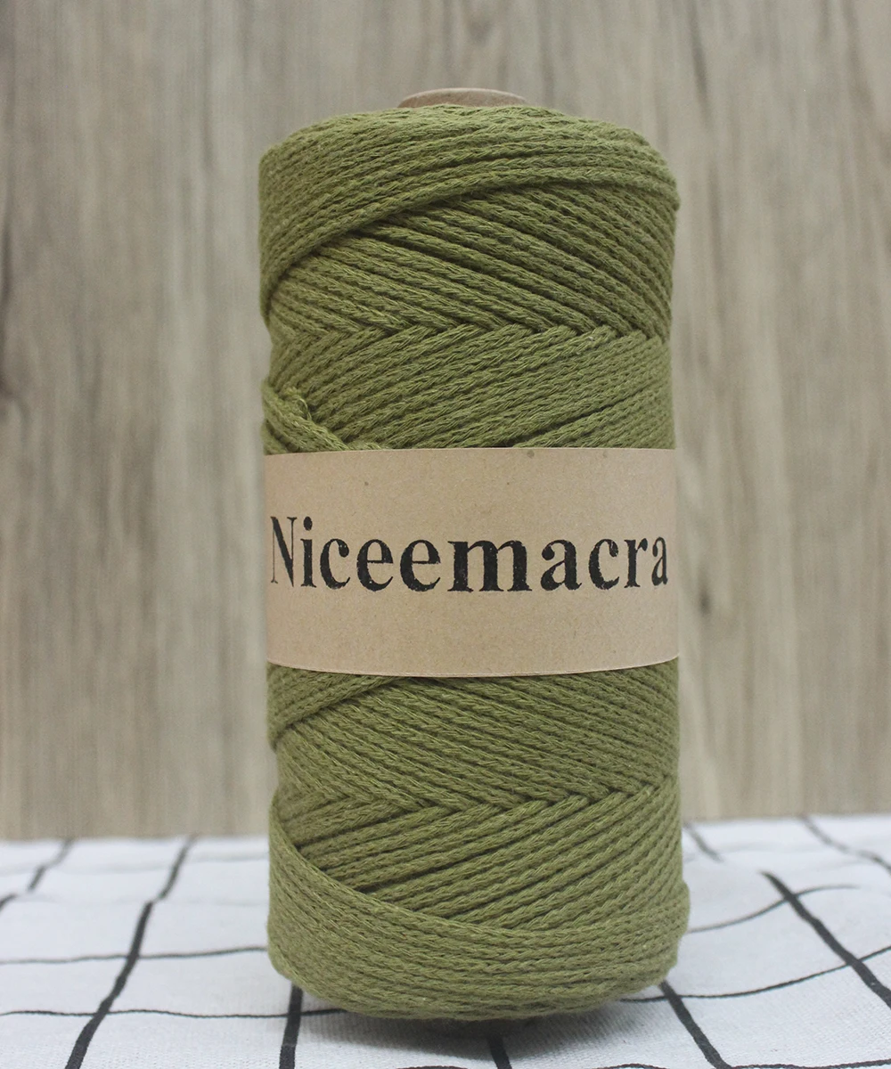 

Niceemacra 100% хлопчатобумажная пряжа для вязания крючком, 2 мм x 170 м, макраме шнур, крупная пряжа для вязания крючком сумки, кошелька, одеяла Craf