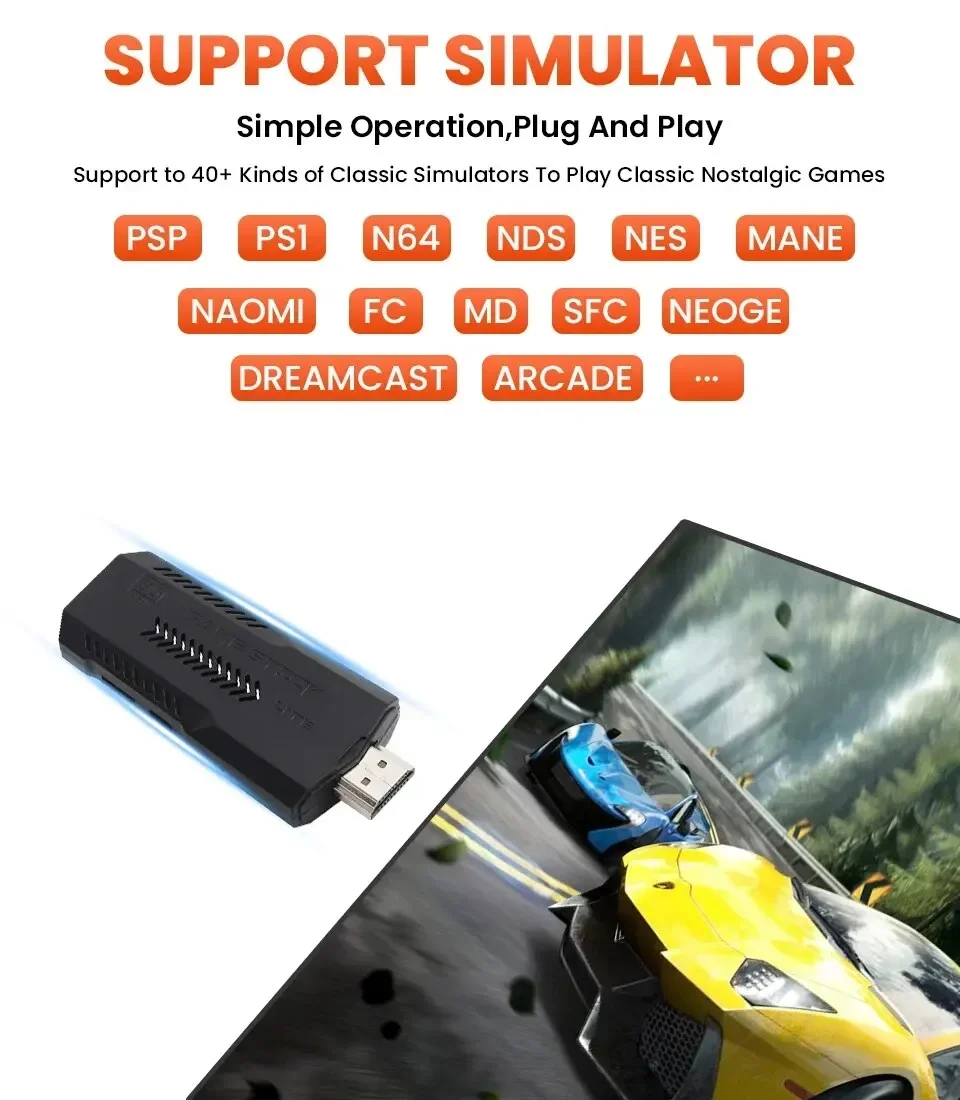 Игровая консоль X2 Plus 128G 40000 Game GD10 Pro 4K Stick 3D HD