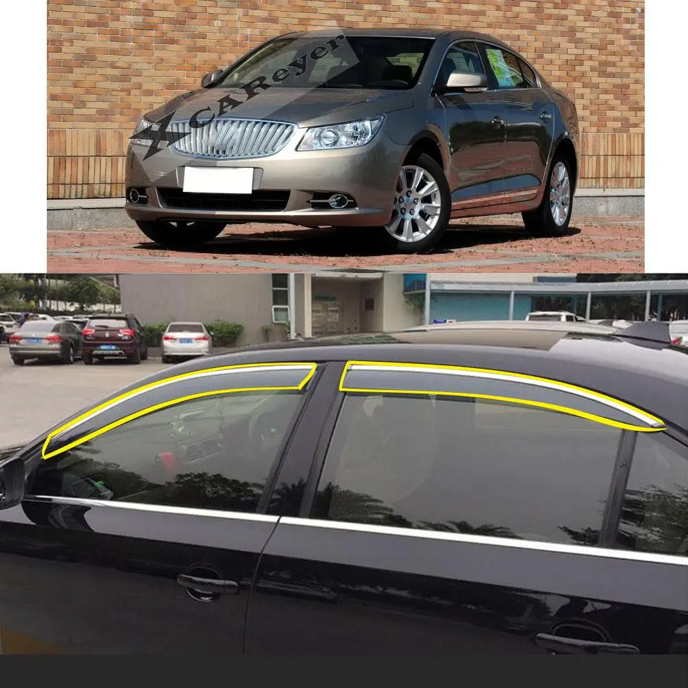 

Car Sticker Plastic Window Glass Wind Visor Rain/Sun Guard Vent Awnings Protector For BUICK Lacrosse 2009-2015
