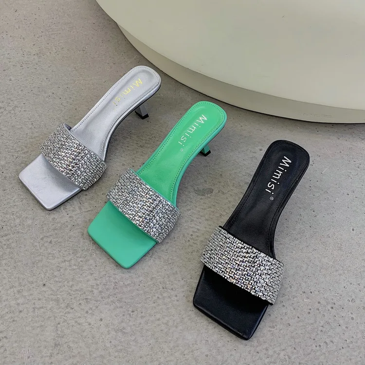 

Сланцы женские на низком каблуке, мягкие туфли-желе, блестящие, из искусственной кожи, роскошная летняя обувь, римские тапочки, 2022