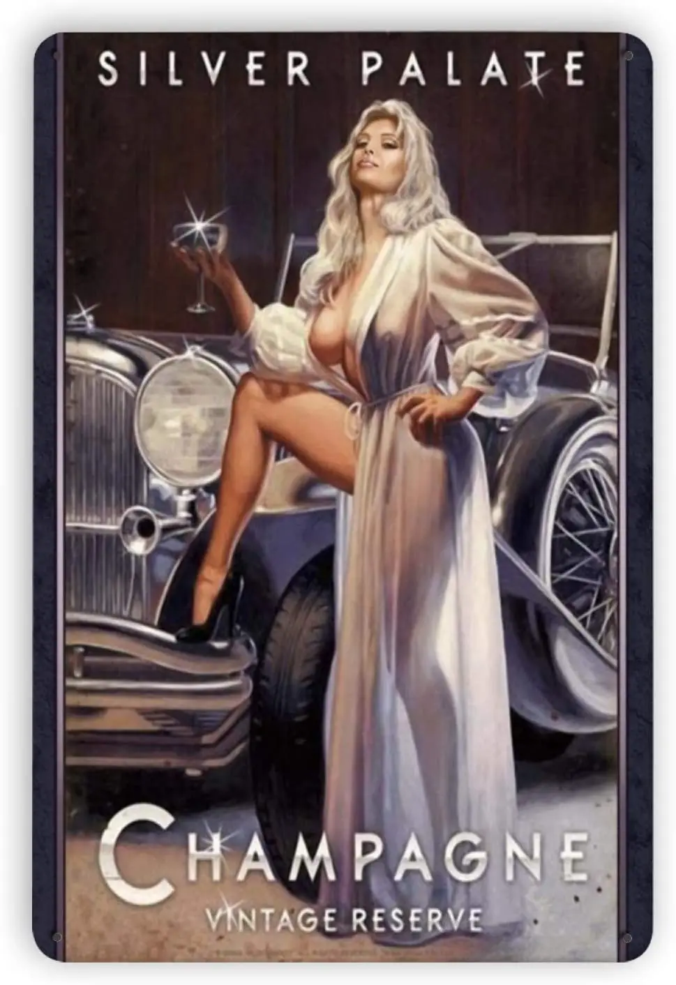 Серебряная палитра цвет шампанского ретро Настенный декор для спальни забавное