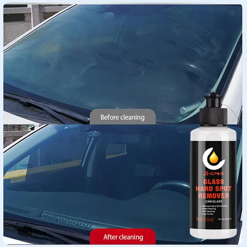 

50ml/100ml Car Glass Oil Film Cleaner Water Spots Waxes Oils Car Cleaning Tool Universal For Car Windshield Glass Home Safety