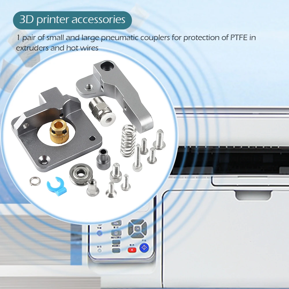 

Extruder Upgrade Kit with Printed Plastic Metal Parts MK8 Lightweight Parts Set Tubing for Creality Ender 3D Printer