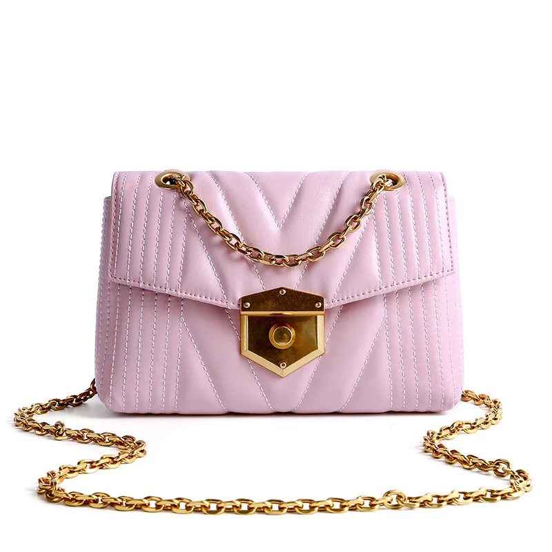 

Paparazzi France style shoulder bags for female Genuine Leather metal chain girls bags summer trend evenning accessories bags