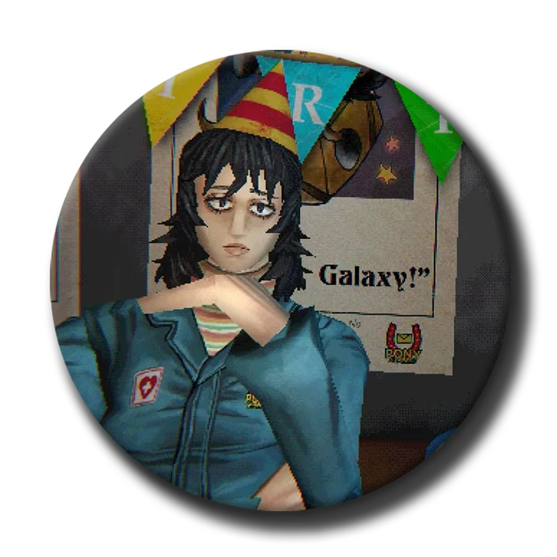 

58mm Game Mouthwashing Jimmy Curly Anya Daisuke Button Pin Kawaii Brooch Badge Bag Decor Accessories Gamer Collect Friends Gifts