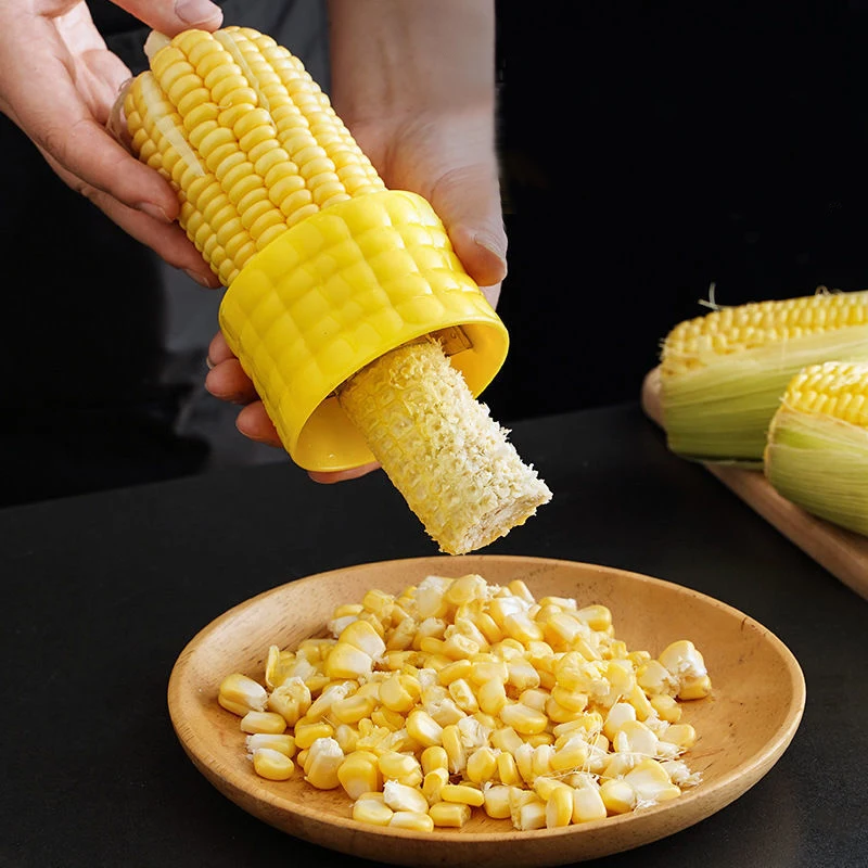 

Kitchen Manual Corn Stripper Peeler Thresher Stainless Steel Rotary Corn Cob Remover Quick Cutter Shaver Fruit Vegetable Tools